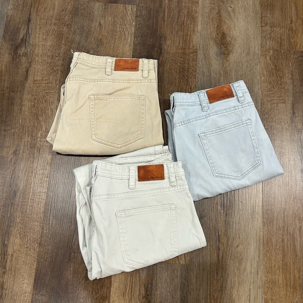 Men's Tan, Gray, and Cream Chinos